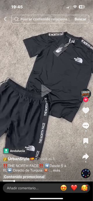 Chándal The North Face XL negro