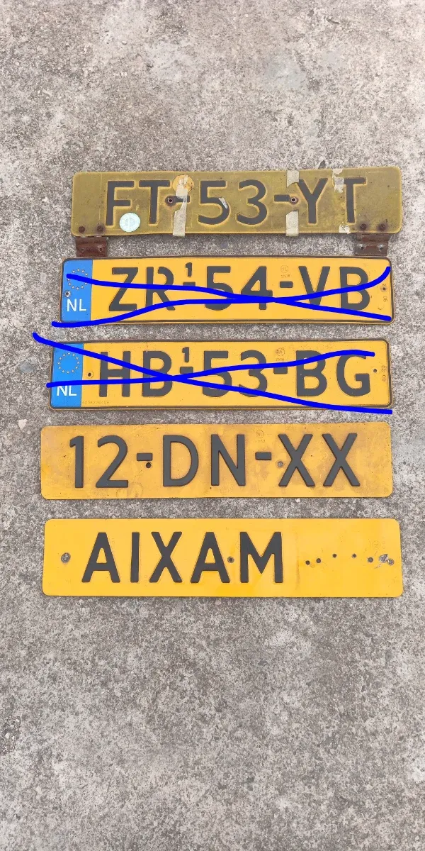 Matrícula/placas holandesas de coche