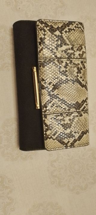 Monedero mujer - beige y negro