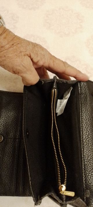 Monedero mujer - beige y negro