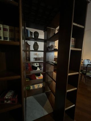 Libreria vintage anni '70 noce