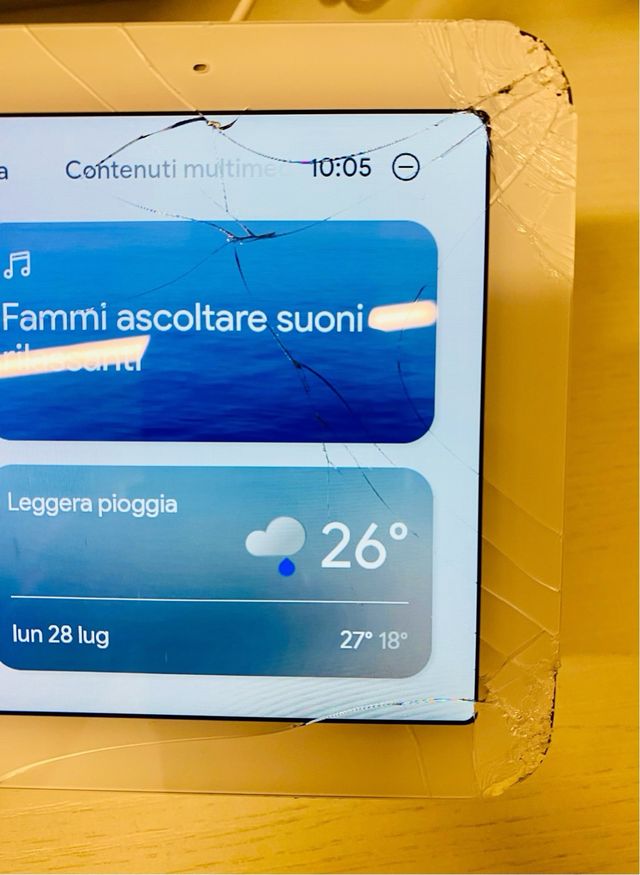 Google Nest Hub (1a gen) - Vetro rotto
