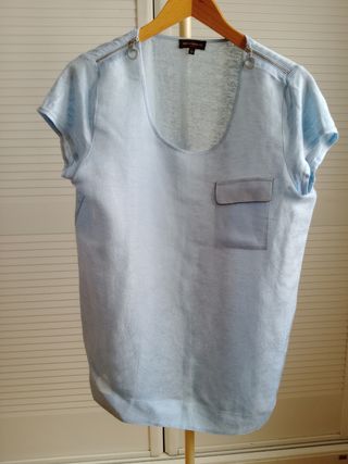 Blusa azul mujer talla M