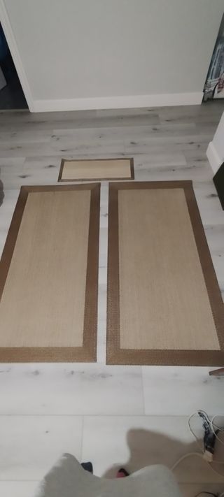 Tappeti in sisal beige e marrone