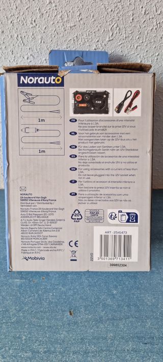 Inversor Corriente 12V-230V 300W Norauto