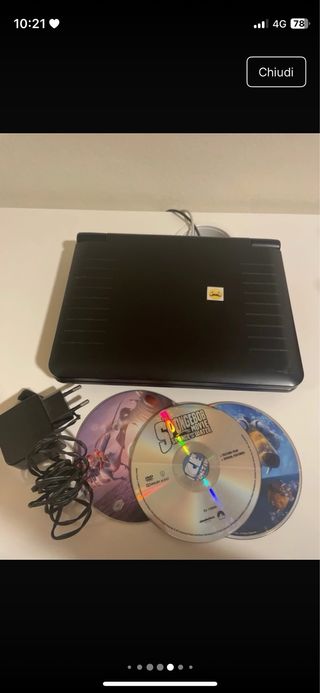 Lettore DVD Hyundai portatile + 4 film