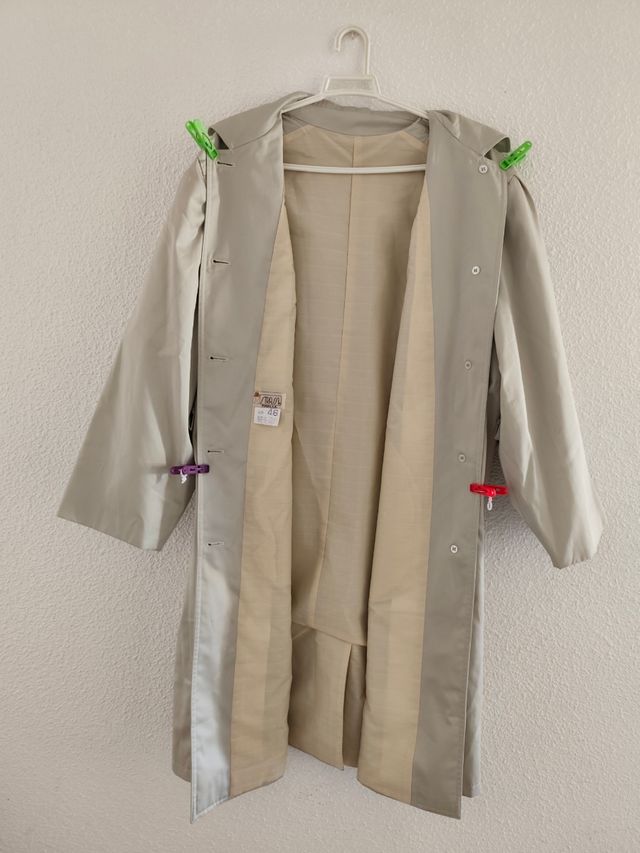 Gabardina beige Strasa - Talla 46