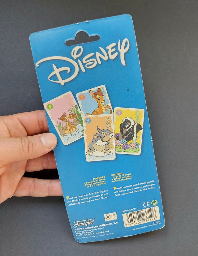 Blister SIN ABRIR Bambi cartas Disney antiguas!!