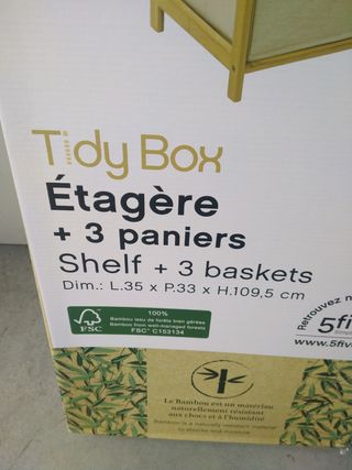 Mobiletto bagno Tidy Box 3 cesti