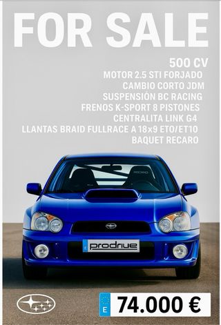 Subaru Impreza WRC S11 Réplica Prodrive 