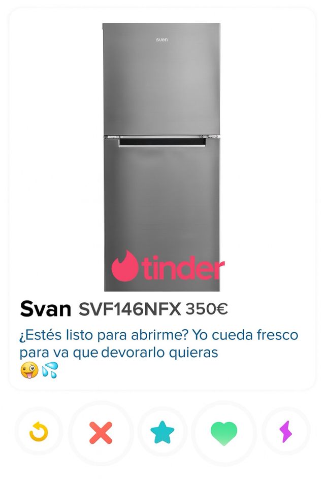 Nevera Svan inox AA no frost - 350€