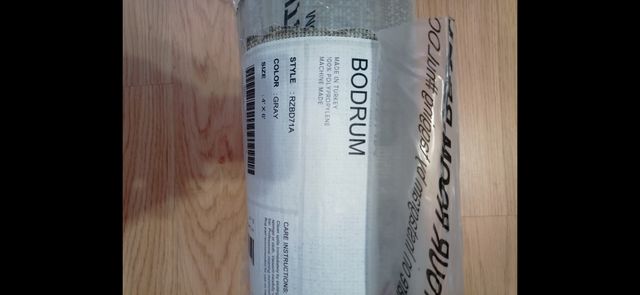 Alfombra moderna beige y gris