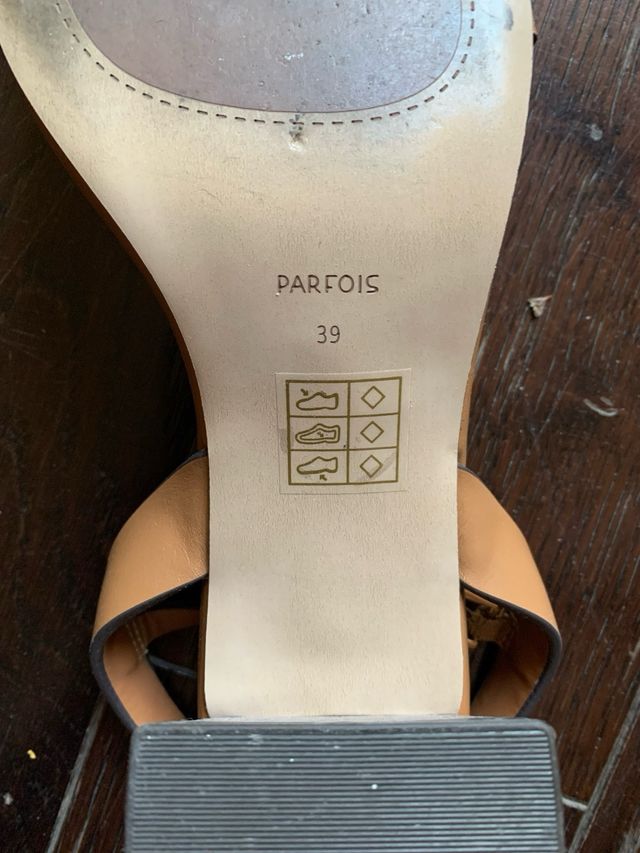 Sandalias de tacón marrón 39 Parfois