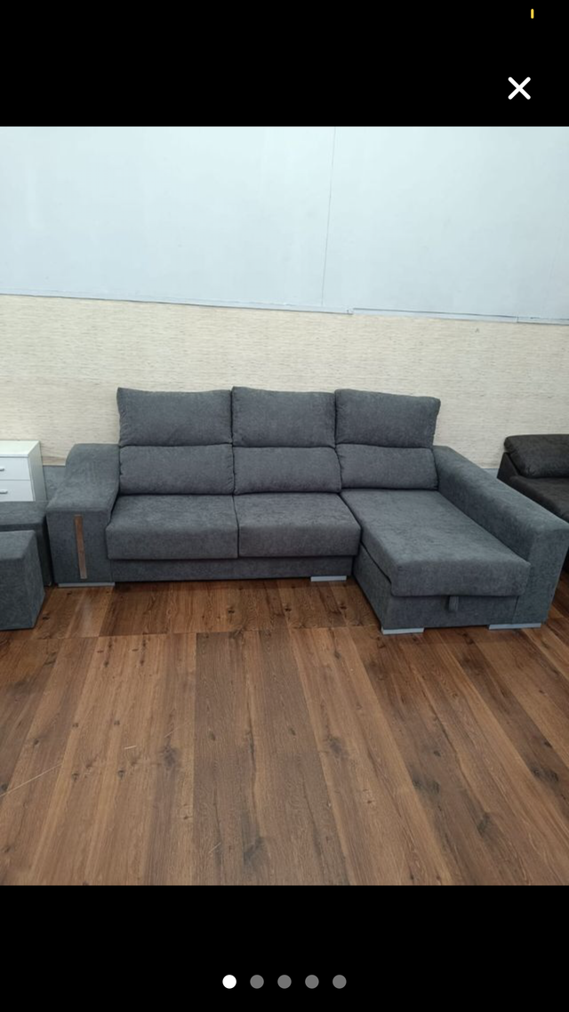 Sofá chaise longue gris - beige NUEVOS