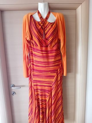 Vestito lungo B.G. Benedetta con copri spalla