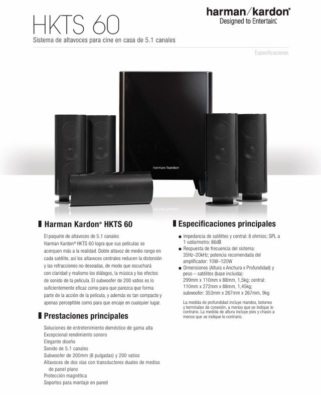 Pack Home Cinema Harman/Kardon 5.1