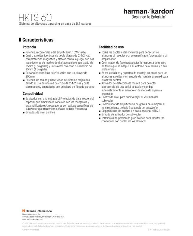 Pack Home Cinema Harman/Kardon 5.1