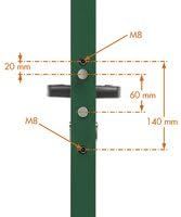 Cerradura de nailon verde Locinox/Tubo de 40 mm