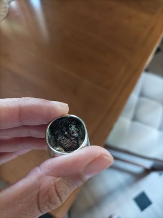 Anello teschio argento