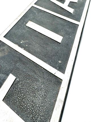 Stemma FIAT vintage originale camion anni ’70-’80, 45x11 cm