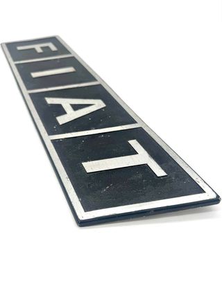 Stemma FIAT vintage originale camion anni ’70-’80, 45x11 cm