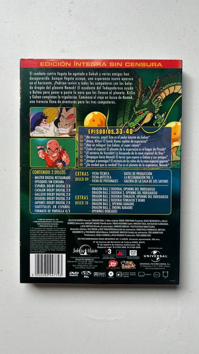Dragon Ball Z - DVD episodios 33-40