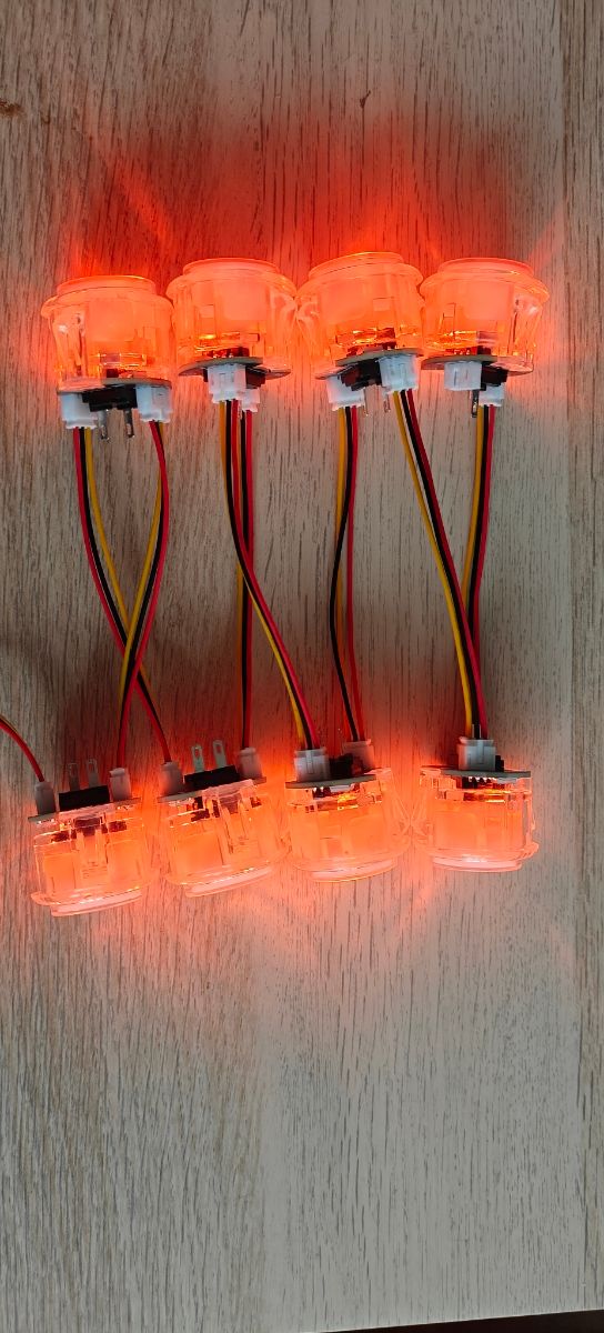 8 Botones Sanwa 30mm +RGB