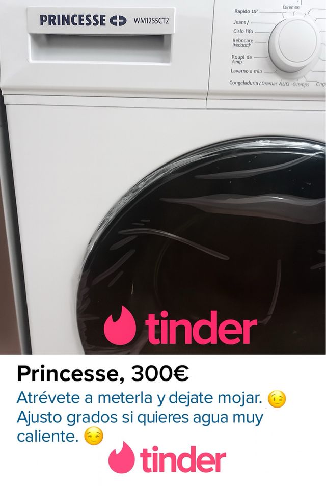 Lavadora Princess 8kg A - 300€