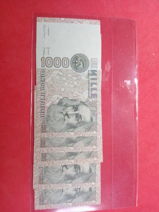 5 Banconote 1000 Lire Italia