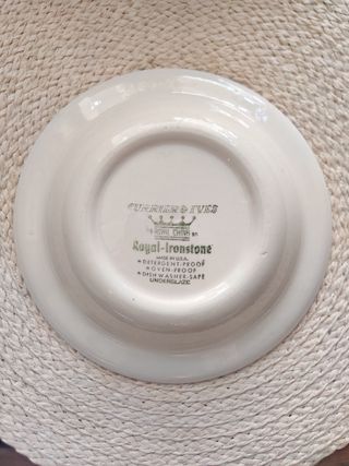 3 Platos Currier & Ives Royal, vintage