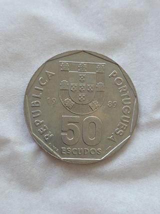 Moneda 50 Escudos Portugal 1989