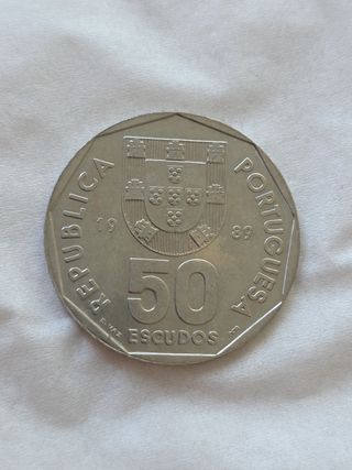 Moneda 50 Escudos Portugal 1989
