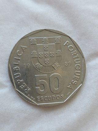 Moneda 50 Escudos Portugal 1989