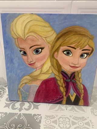 Cuadro Frozen - Óleo 30x30cm