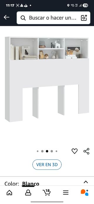 Cabecero cama vidaXL blanco 120x19x103,5cm