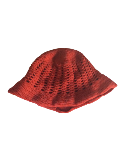 2 Gorros bebé crochet - Rojo y blanco