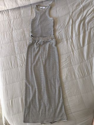 Conjunto rayas blanco-negro