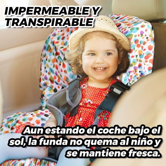 Funda Silla Coche Bebe Impermeable y Transpirable