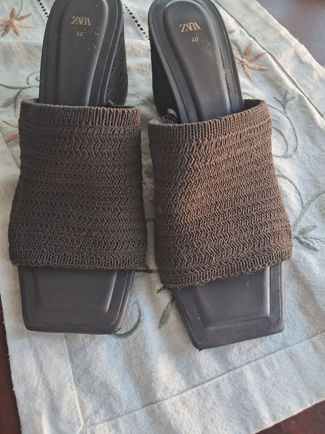 Sandalias Zara Marrón - Talla 40