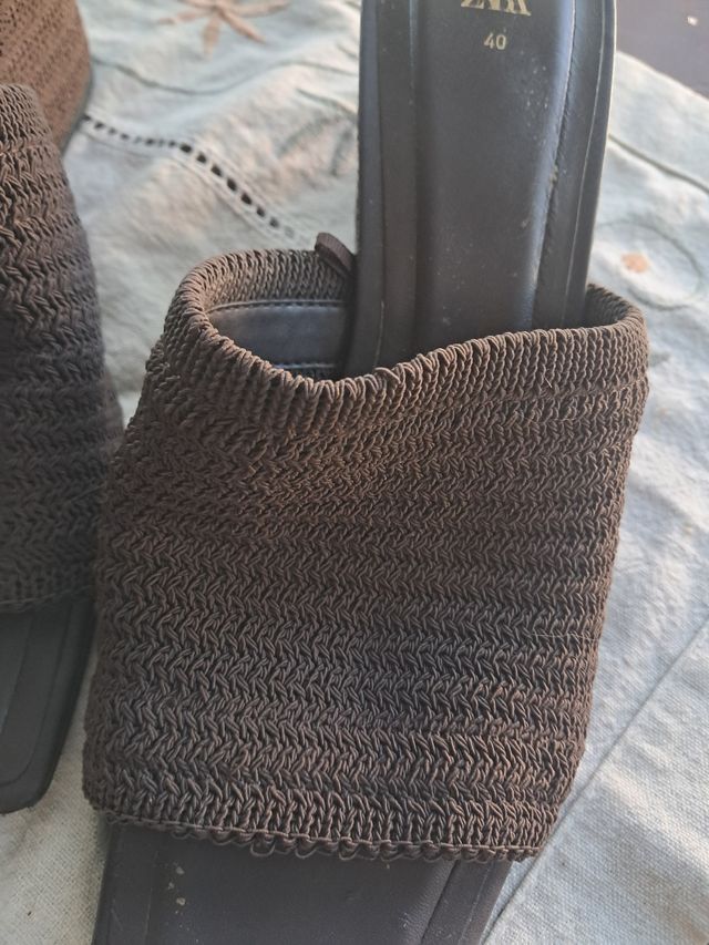 Sandalias Zara Marrón - Talla 40