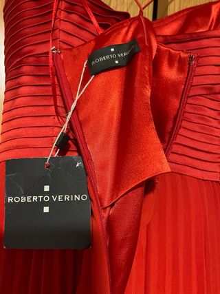 Vestido fiesta rojo Roberto Merino T38