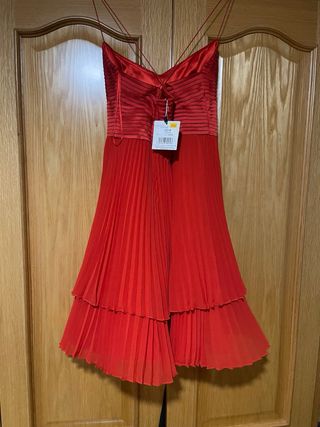Vestido fiesta rojo Roberto Merino T38