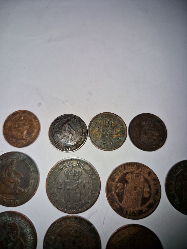 12 Monedas España 1-2 céntimos