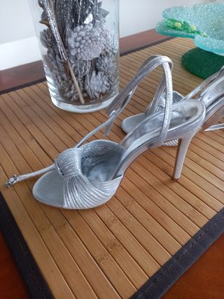Sandalo argento donna, nuovo