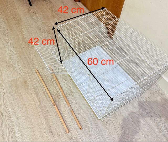 Jaula pajaros blanca