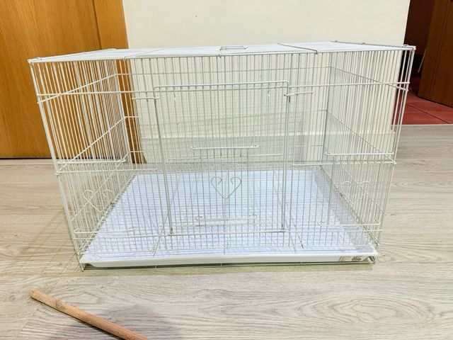 Jaula pajaros blanca