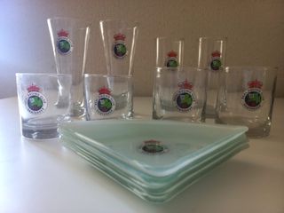 Vasos y platos del Racing Santander - 12 uds