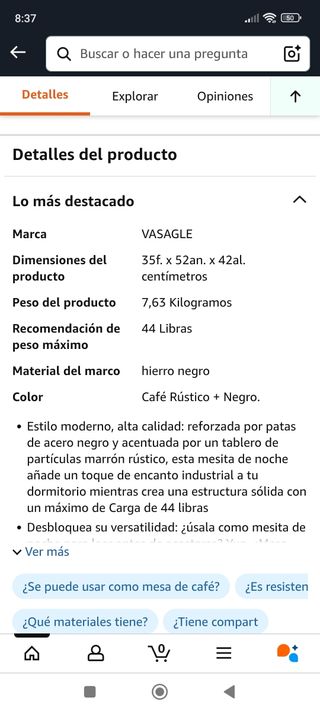 Mueble madera - Mesita noche