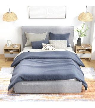 Mesitas noche - Rattan y Madera