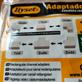 10 Adaptadores Canal Rectangular LLyset